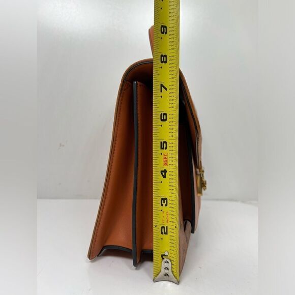 MCM Visetos Medium Patricia Pocket Satchel Cognac - Picture 7 of 13